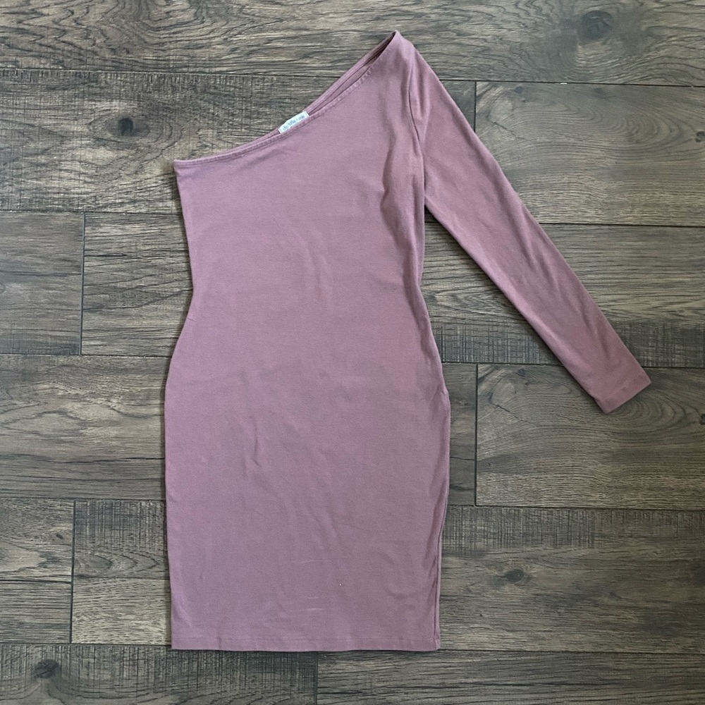 Mauve Charlotte Russe One Shoulder Dress